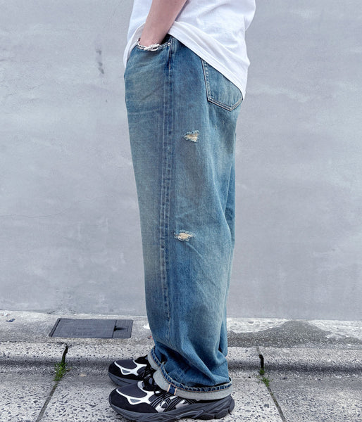 DIGAWEL/Distressed jeans (FADE NAVY)