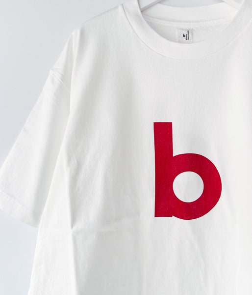 blurhms ROOTSTOCK/bd Print Tee WIDE (White×Red-PT)