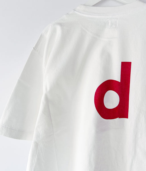 blurhms ROOTSTOCK/bd Print Tee WIDE (White×Red-PT)