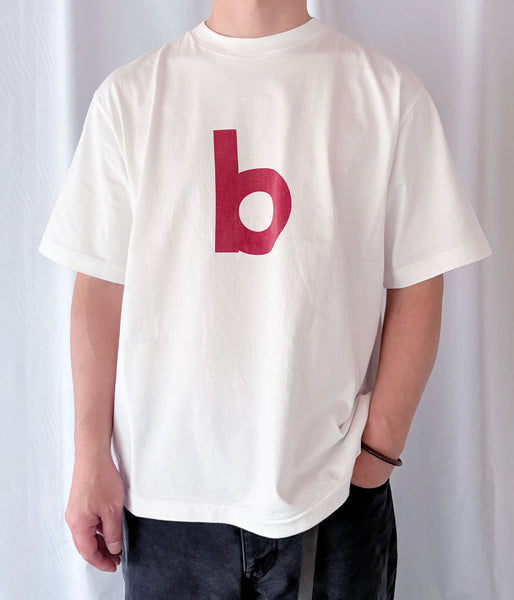 blurhms ROOTSTOCK/bd Print Tee WIDE (White×Red-PT)