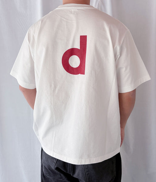 blurhms ROOTSTOCK/bd Print Tee WIDE (White×Red-PT)