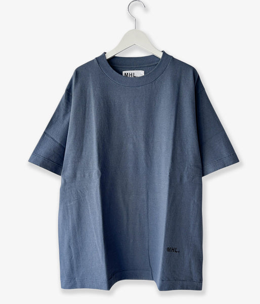 MHL./UPCYCLED COTTON JERSEY TOP MENS (MID BLUE)
