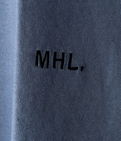 MHL./UPCYCLED COTTON JERSEY TOP MENS (MID BLUE)