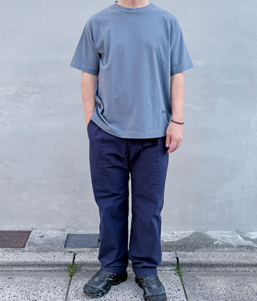 MHL./UPCYCLED COTTON JERSEY TOP MENS (MID BLUE)
