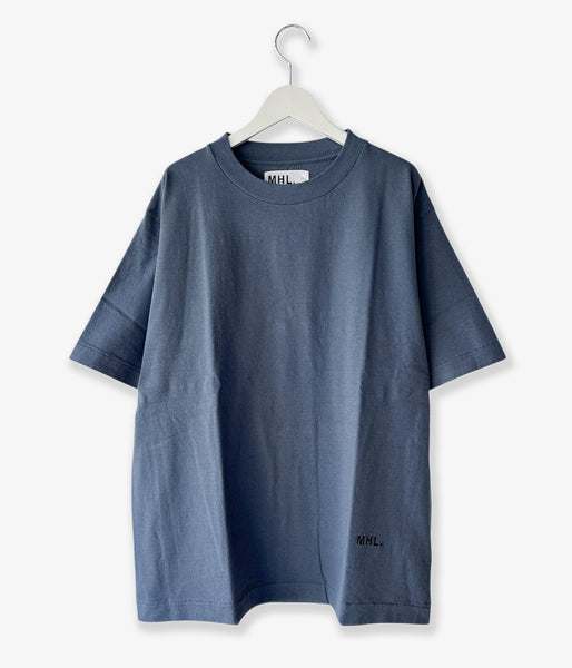 MHL./UPCYCLED COTTON JERSEY TOP WOMENS (MID BLUE)