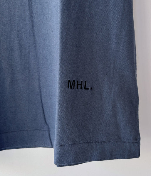 MHL./UPCYCLED COTTON JERSEY TOP WOMENS (MID BLUE)