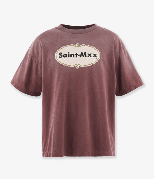 SAINT MICHAEL/SS T-SHIRT/SAINT MXX/BURGUNDY