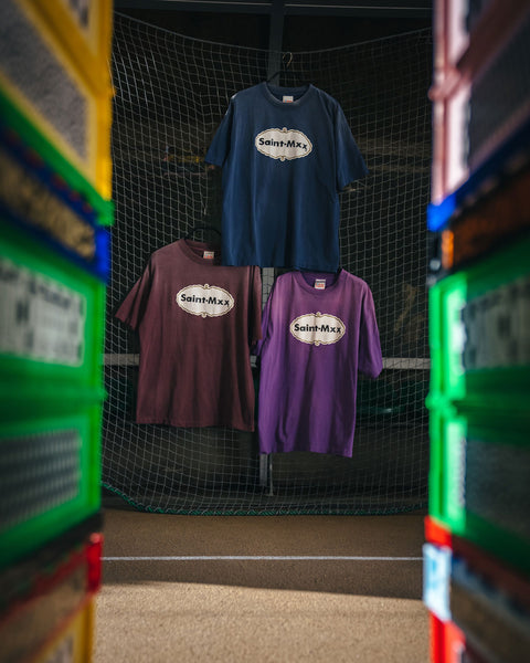 SAINT MICHAEL/SS T-SHIRT/SAINT MXX/BURGUNDY