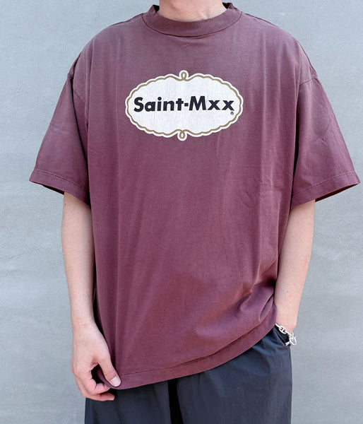 SAINT MICHAEL/SS T-SHIRT/SAINT MXX/BURGUNDY