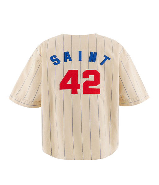 SAINT MICHAEL/BASEBALL SHRT/ETERNITY/WHITE
