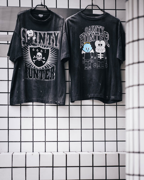 SAINT MICHAEL/BH_SS TEE/SKULL-K&BABY-M/BLK