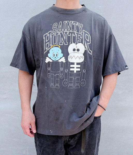 SAINT MICHAEL/BH_SS TEE/SKULL-K&BABY-M/BLK