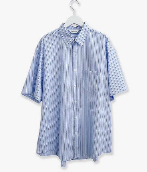 DIGAWEL/Buttondown S/S shirt (BLUE)