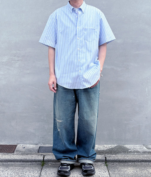 DIGAWEL/Buttondown S/S shirt (BLUE)