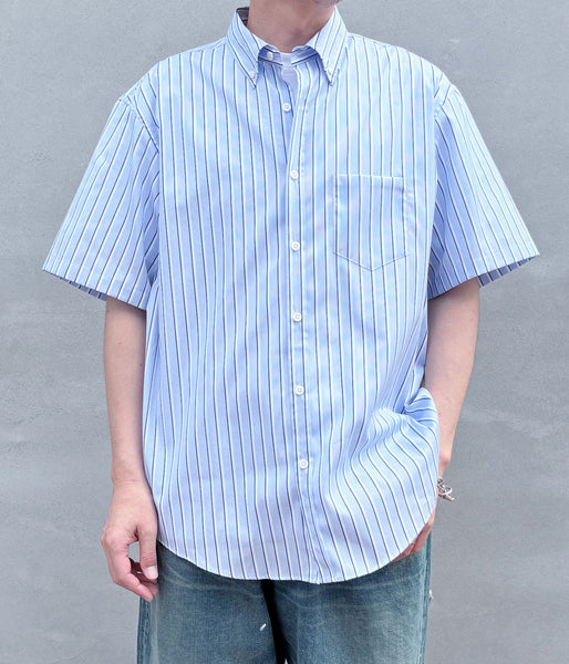 DIGAWEL/Buttondown S/S shirt (BLUE)