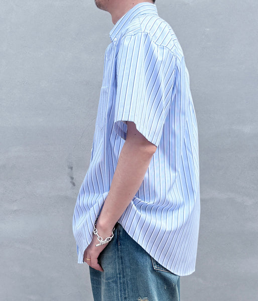 DIGAWEL/Buttondown S/S shirt (BLUE)