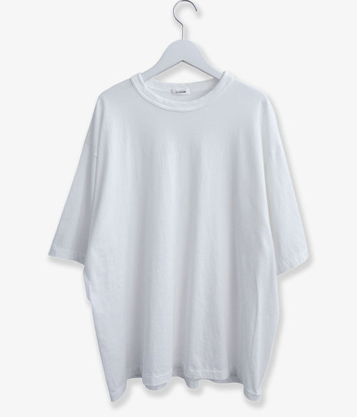 INTERIM/SEA ISLAND TOMPKINS LOOP JERSEY HYPER BIG BINDER NECK TUBE TEE (WHITE)
