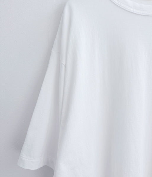 INTERIM/SEA ISLAND TOMPKINS LOOP JERSEY HYPER BIG BINDER NECK TUBE TEE (WHITE)
