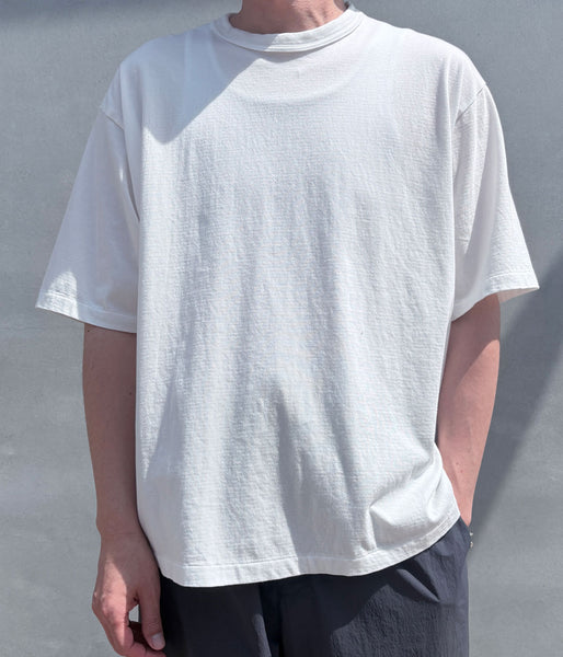 INTERIM/SEA ISLAND TOMPKINS LOOP JERSEY HYPER BIG BINDER NECK TUBE TEE (WHITE)