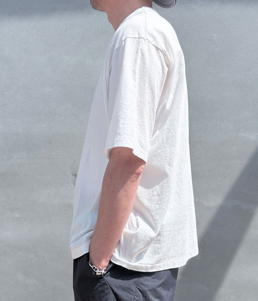 INTERIM/SEA ISLAND TOMPKINS LOOP JERSEY HYPER BIG BINDER NECK TUBE TEE (WHITE)