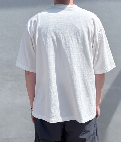 INTERIM/SEA ISLAND TOMPKINS LOOP JERSEY HYPER BIG BINDER NECK TUBE TEE (WHITE)