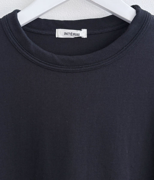 INTERIM/SEA ISLAND TOMPKINS LOOP JERSEY HYPER BIG BINDER NECK TUBE TEE (BLACK)
