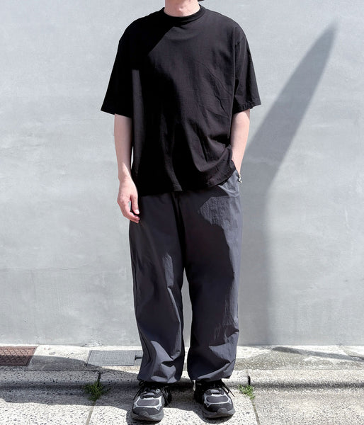 INTERIM/SEA ISLAND TOMPKINS LOOP JERSEY HYPER BIG BINDER NECK TUBE TEE (BLACK)