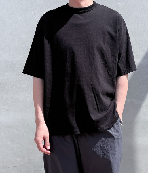 INTERIM/SEA ISLAND TOMPKINS LOOP JERSEY HYPER BIG BINDER NECK TUBE TEE (BLACK)
