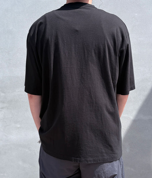 INTERIM/SEA ISLAND TOMPKINS LOOP JERSEY HYPER BIG BINDER NECK TUBE TEE (BLACK)