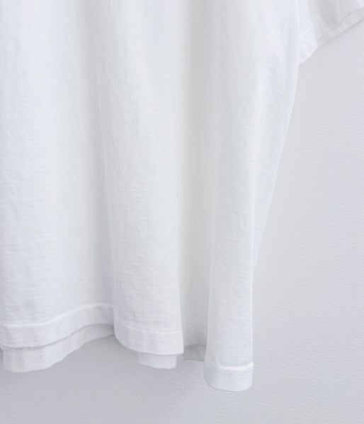INTERIM/SEA ISLAND TOMPKINS LOOP JERSEY HYPER BIG BINDER NECK TUBE POCKET TEE (WHITE)
