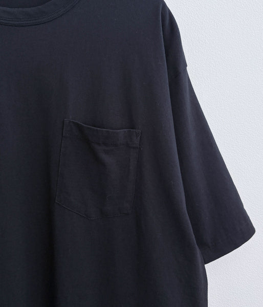 INTERIM/SEA ISLAND TOMPKINS LOOP JERSEY HYPER BIG BINDER NECK TUBE POCKET TEE (BLACK)