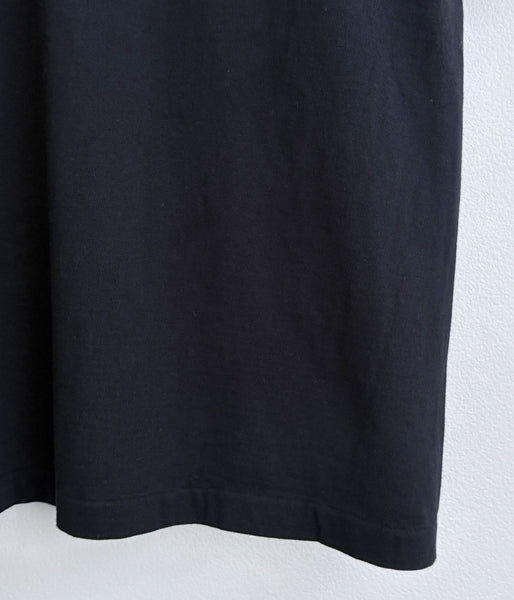 INTERIM/SEA ISLAND TOMPKINS LOOP JERSEY HYPER BIG BINDER NECK TUBE POCKET TEE (BLACK)