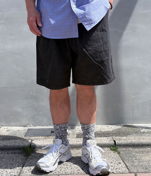 DESCENDANT/JERRY DENIM SHORTS (BLACK)