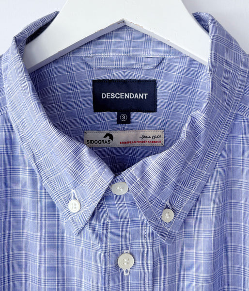 DESCENDANT/KENNEDYʼS PLAID SS SHIRT (LIGHT BLUE)