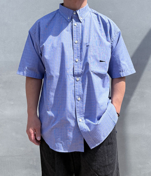 DESCENDANT/KENNEDYʼS PLAID SS SHIRT (LIGHT BLUE)