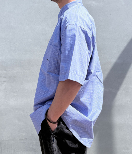 DESCENDANT/KENNEDYʼS PLAID SS SHIRT (LIGHT BLUE)