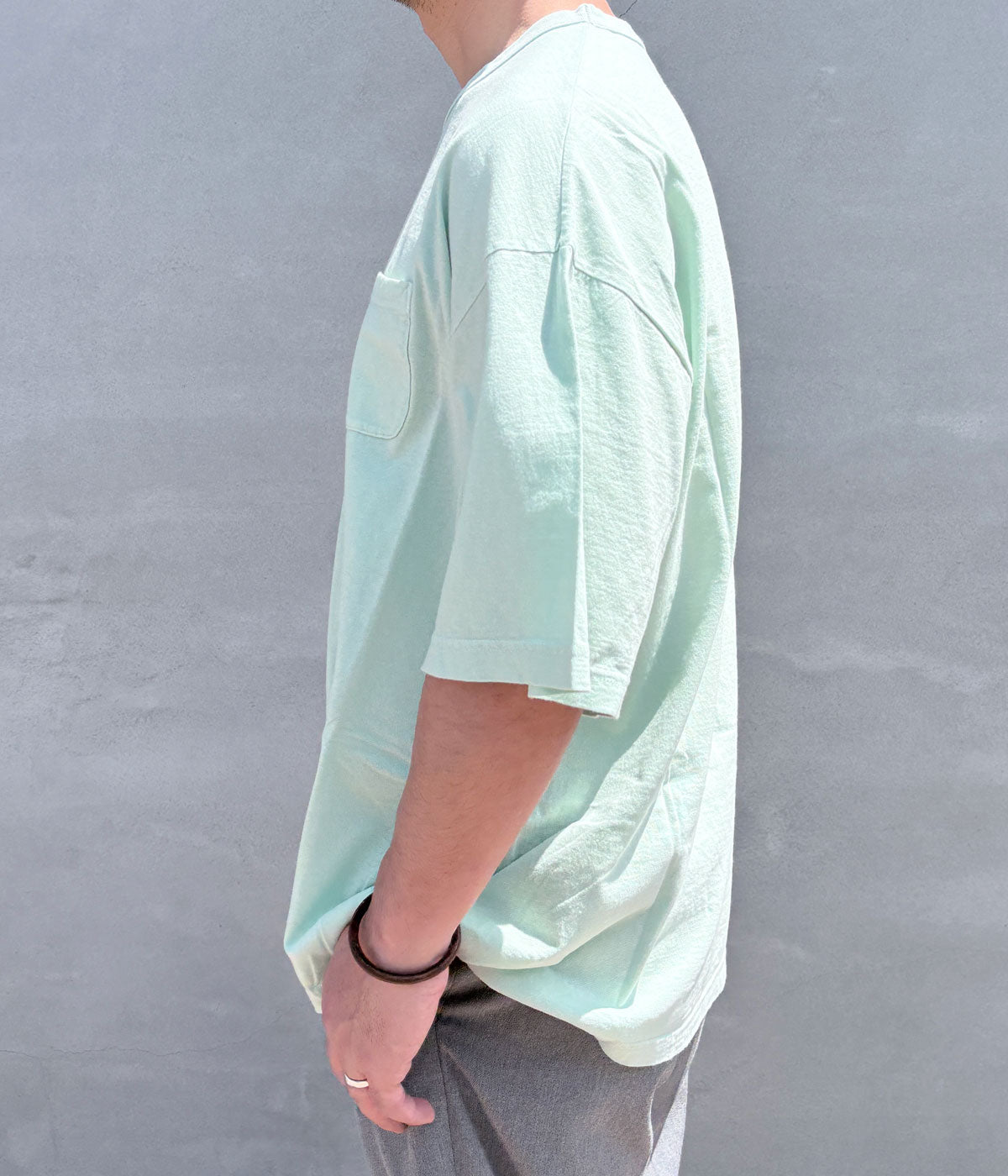 visvim/MONDO TEE S/S DMGD (L.T.GREEN)