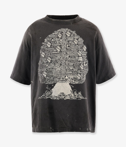 SAINT MICHAEL/SS T-SHIRT/TREE/BLK
