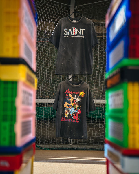 SAINT MICHAEL/SS T-SHIRT/ALMITHY SAINT/BLACK