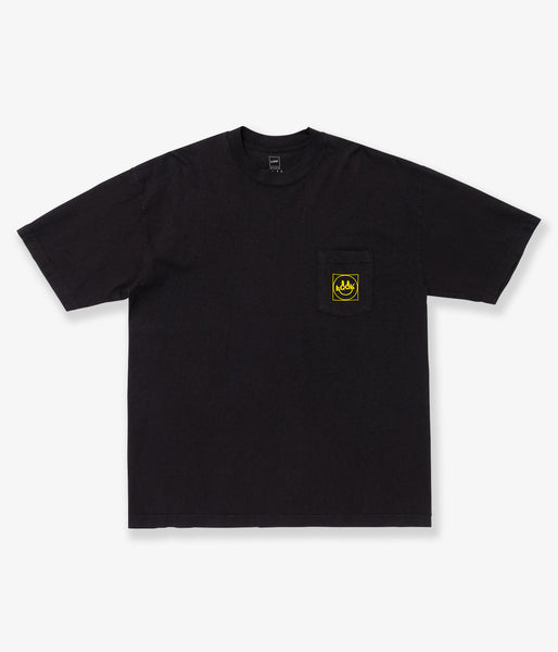 LQQK Studio/LQQK Smiley logo Pocket tee (BLACK)