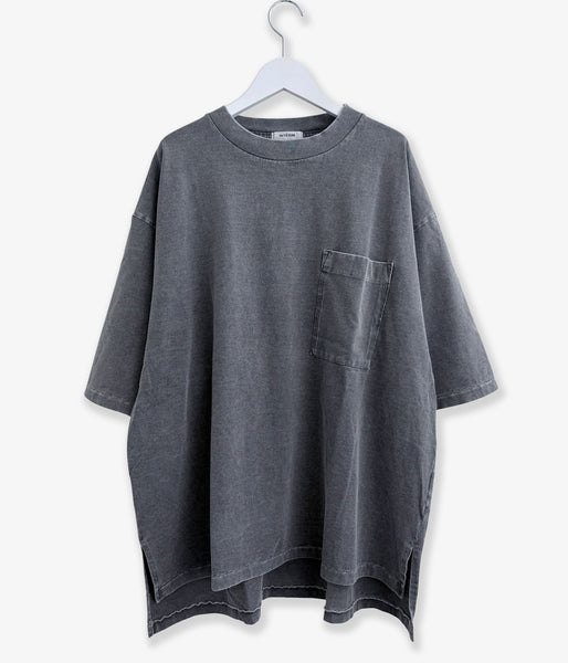 INTERIM/VINTAGE FADE BLACK  HYPER BIG POCKET T-SHIRT (POWDER)