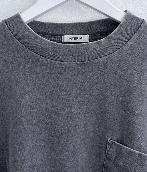 INTERIM/VINTAGE FADE BLACK  HYPER BIG POCKET T-SHIRT (POWDER)