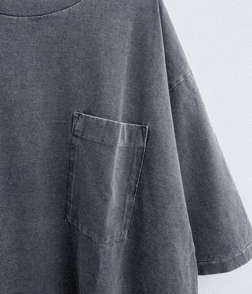 INTERIM/VINTAGE FADE BLACK  HYPER BIG POCKET T-SHIRT (POWDER)