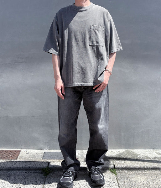 INTERIM/VINTAGE FADE BLACK  HYPER BIG POCKET T-SHIRT (POWDER)