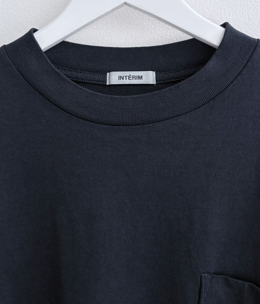 INTERIM/VINTAGE FADE BLACK  HYPER BIG POCKET T-SHIRT (SULFUR)