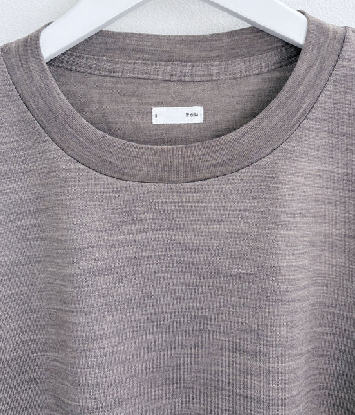 holk/WOOL S/S TSHIRT (MOCHA)
