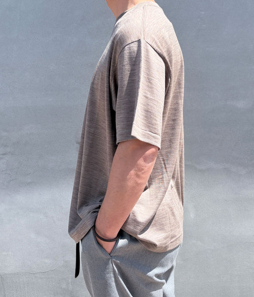 holk/WOOL S/S TSHIRT (MOCHA)
