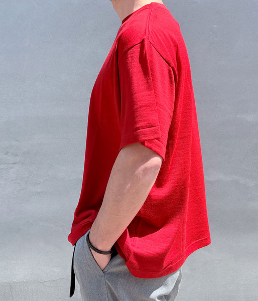 holk/WOOL S/S TSHIRT (RED)