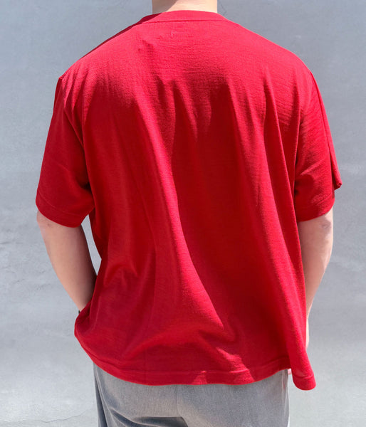 holk/WOOL S/S TSHIRT (RED)