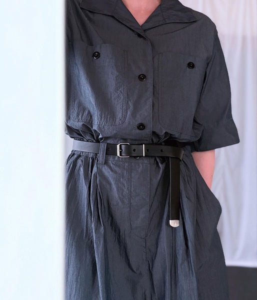 MHL./SUPERLIGHT COTTON NYLON DRESS (MID BLUE)
